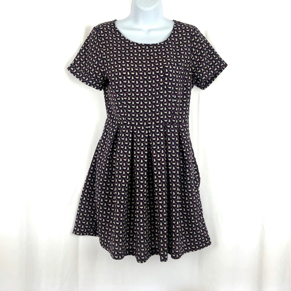 Monleau bunny 🐰 print dress short sleeve mini S